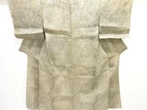 アンティーク　本場小千谷ちぢみ　抽象草花模様織り出し着物